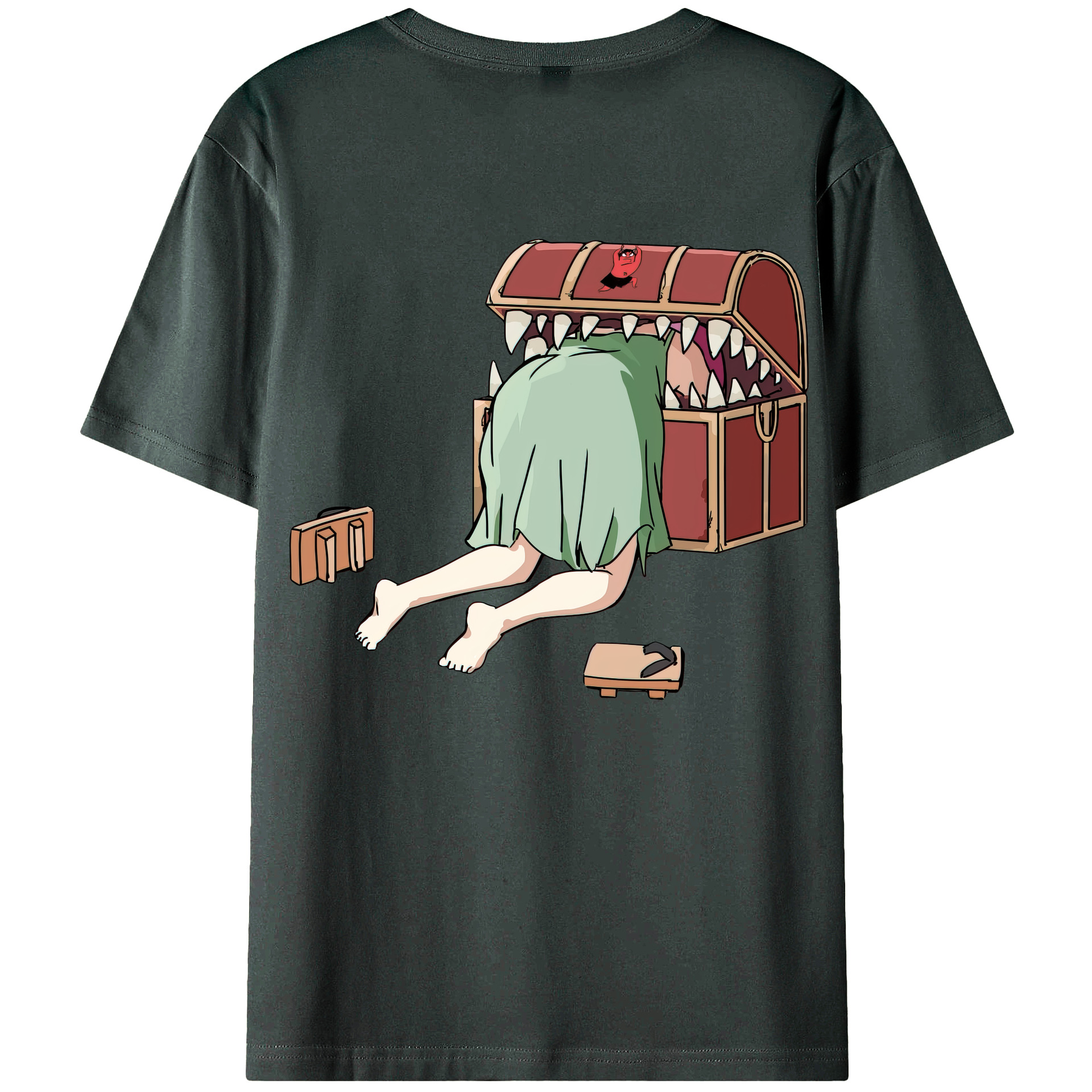 （画像用） 葬送のフリーレン Frieren 綿100％ メンズ半袖Tシャツ（バックプリント） 通気性